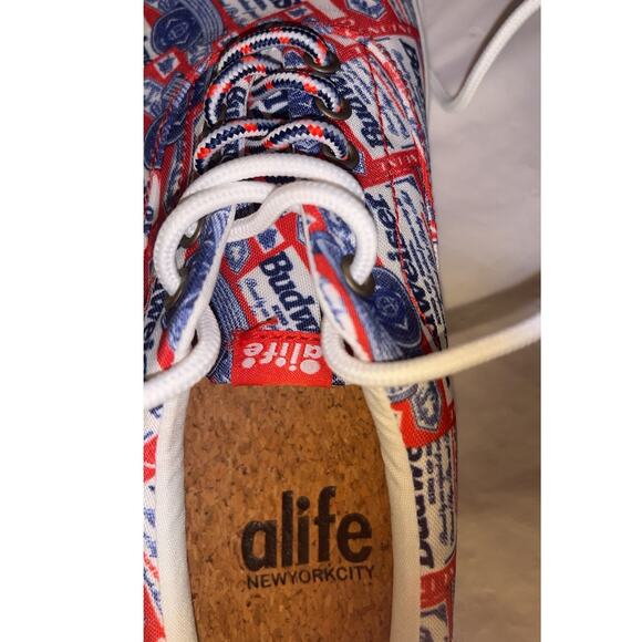 Alife Budweiser Mens Size 7 Public Bud King of Beer Canvas Sneakers - NEW w/Box - Picture 8 of 13